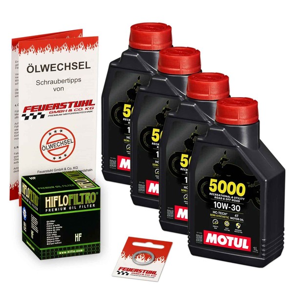 Honda VFR 800 X Crossrunner (RC80) 15-16, Motul 10W30 ÖL + Hiflo ÖLfilter Set-image