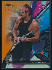 Rick Boogs 2021 Topps Finest WWE Orange Refractor #64 Rookie RC /25