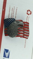 1990 SISKIYOU AMERICAN FLAG AND EAGLE PETWER BUCKLE