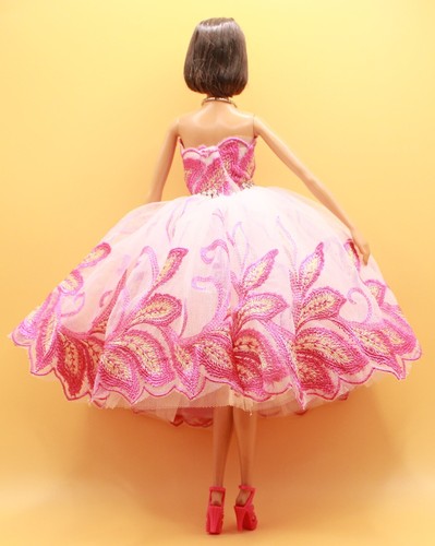 Barbie DRESS 4 PC OUTFIT FITS MODEL MUSE & SILKSTONE w/PINK HIGH HEELS~NO DOLL - Picture 3 of 3