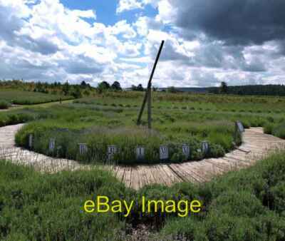 Photo 6x4 5 past 12 midday West Knapton Sundial at Wolds way Lavender far c2008