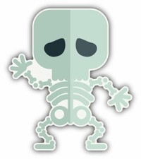 Skeleton Kid Costume Cartoon Sticker Decal Design ''SIZES''