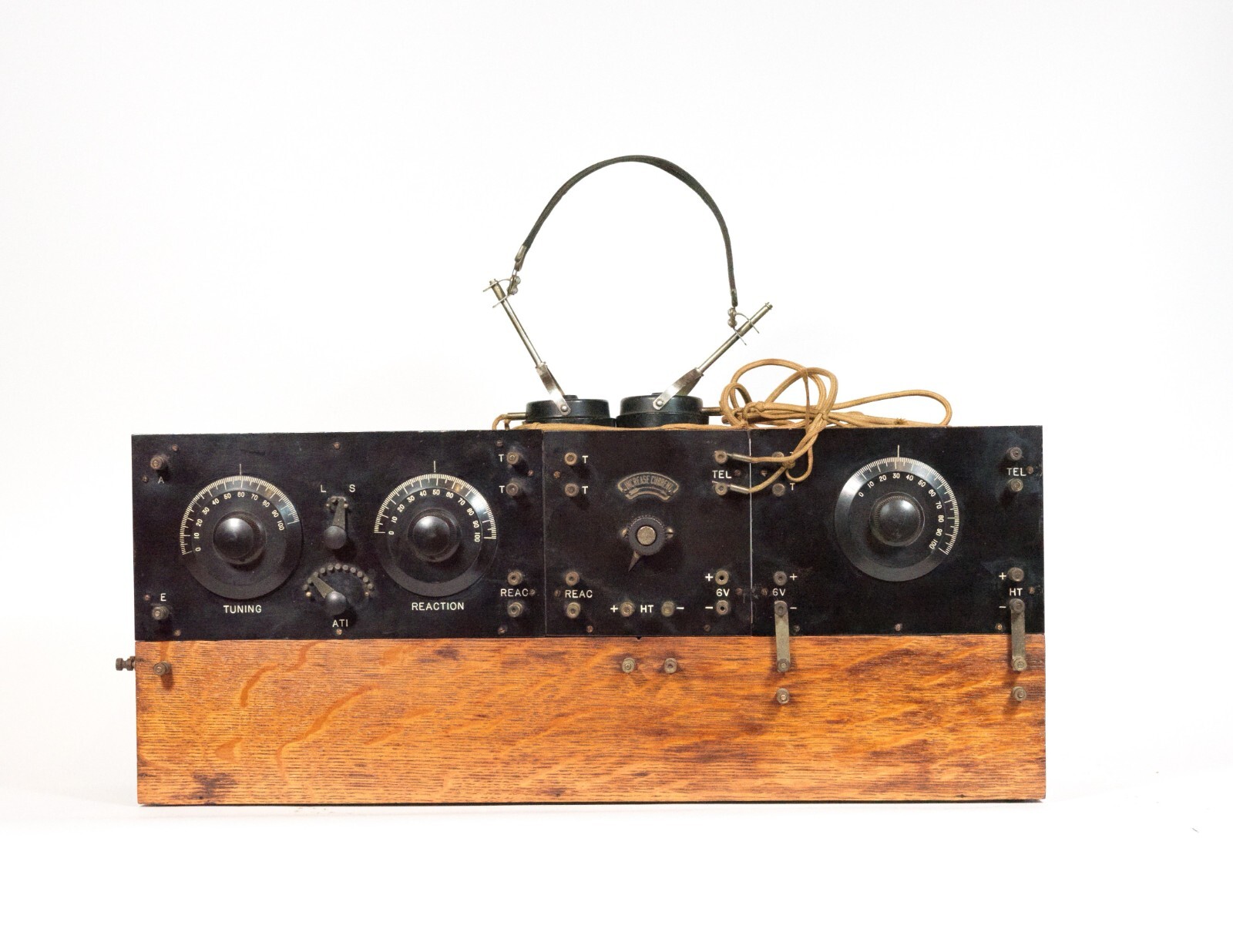 1922 Marconi Model C Radio w/Good Tipped Tubes & Rare Orig. Marconi Battery Box