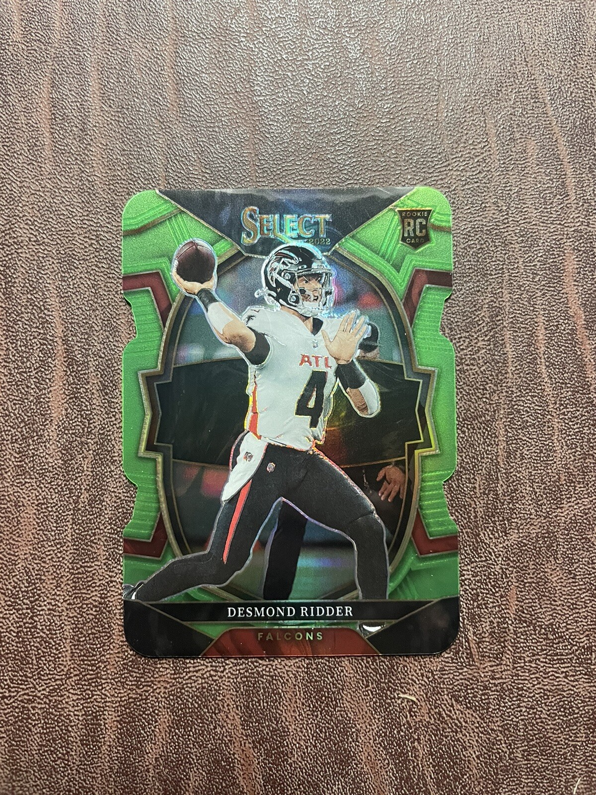 2022 Select Football Desmond Ridder Green Diecut Prizm /299 Concourse Rookie RC