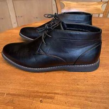 London Fog Men's Black Chukka Boots Size 13 Excellent