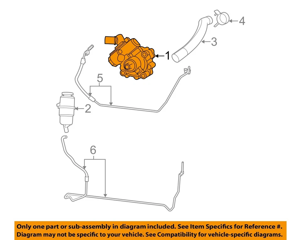 Used Power Steering Pump fits: 2010 Jeep Wrangler 3.8 Grade A - Image 3 of 4
