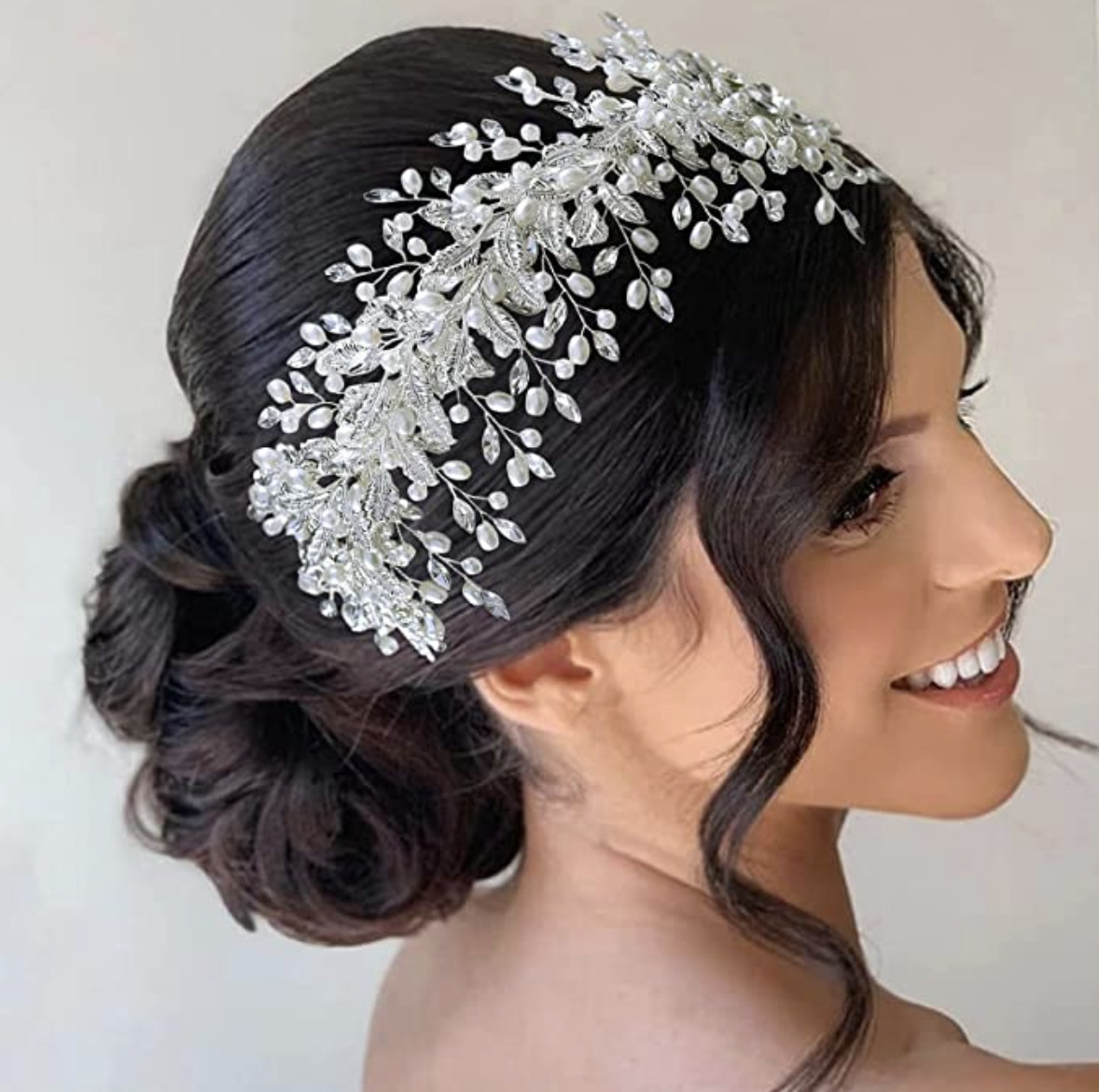 Bridal Hair Accessory Rhinestone Headband for Weddings, Prom, Formal Events Amazon.com : Ipetboom Bridal Headband Rhinestones for Women  main image 3
