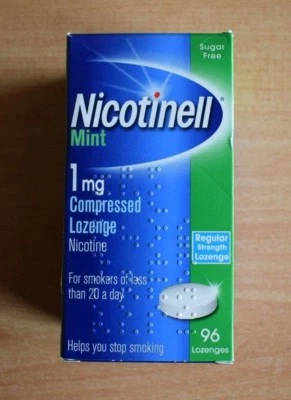 NICOTINELL Mint 1mg / 2mg komprimierte Lutschtabletten x 96 (Stärke wählbar)
