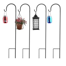 8 x Shepherd Hook 90cm by 20cm Strong Rust Resistant Steel Garden Candle Lantern