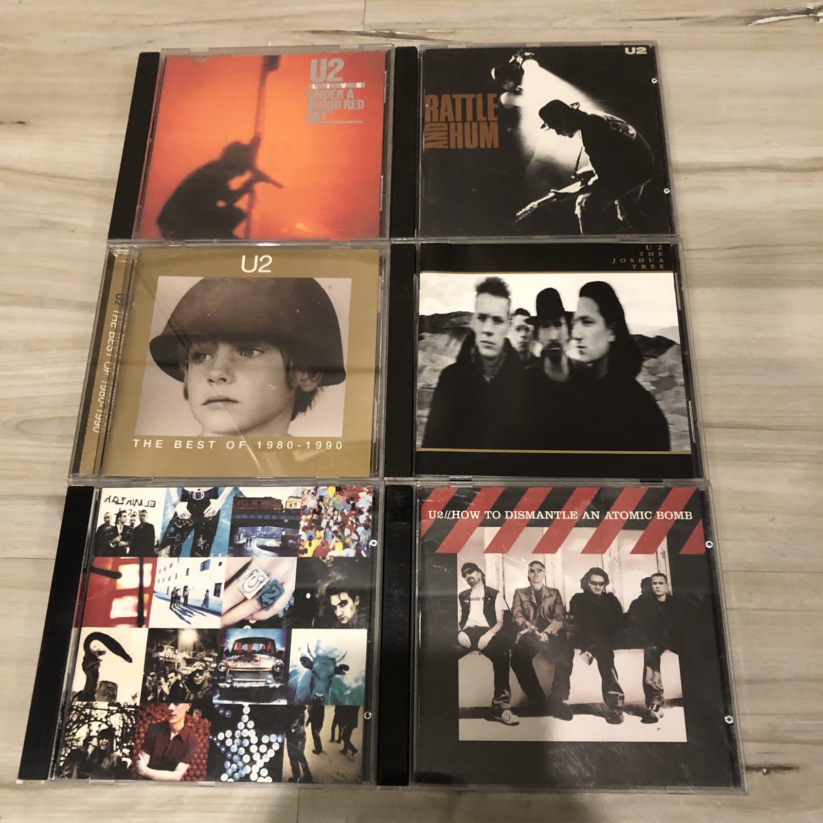 U2 CD  💿 LOT - 6 CDs Under A Blood Red Sky Rattle & Hum Joshua Tree Atomic