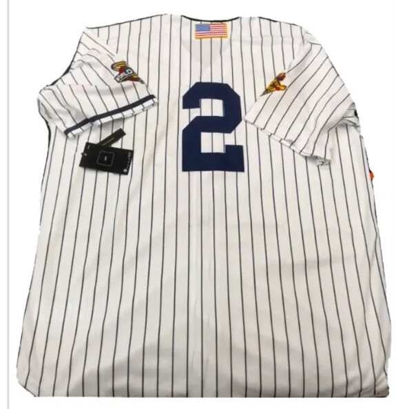 Derek Jeter NY Yankees, NWT, Mens large, 23”pit-to-pit, triple patched.
