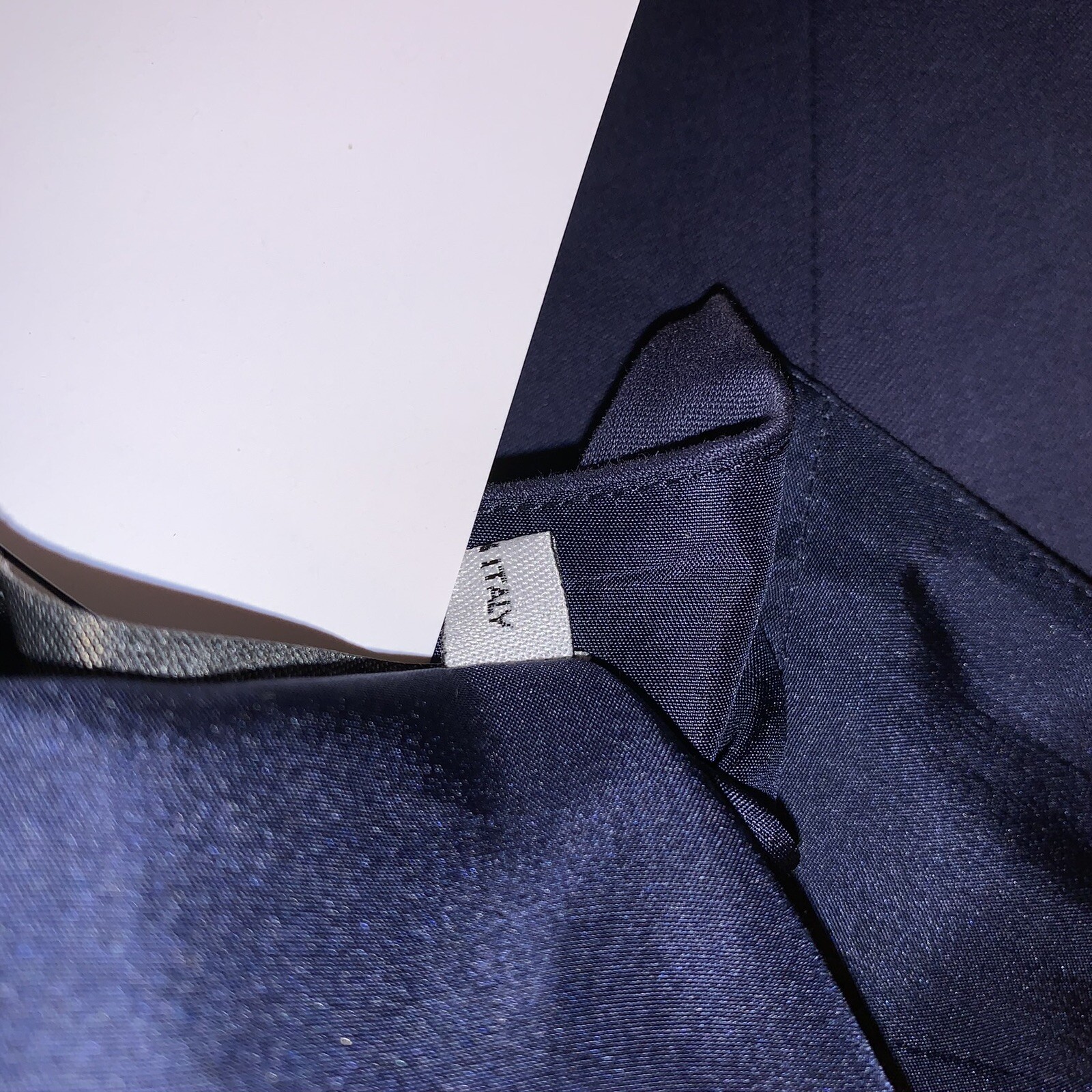 ABITO BLU A SCOOP AUTENTICO SAINT LAURENT ysl taglia 34 nuovo di zecca