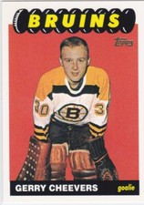 01/02 TOPPS..GERRY CHEEVERS..ROOKIE REPRINTS..# 31..BRUINS.FREE COMBINED SHIP