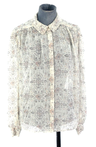 Paige Silk Shirt Bohemian Maryanne Vintage Maiolica Print Size XS BNWT - Afbeelding 1 van 18