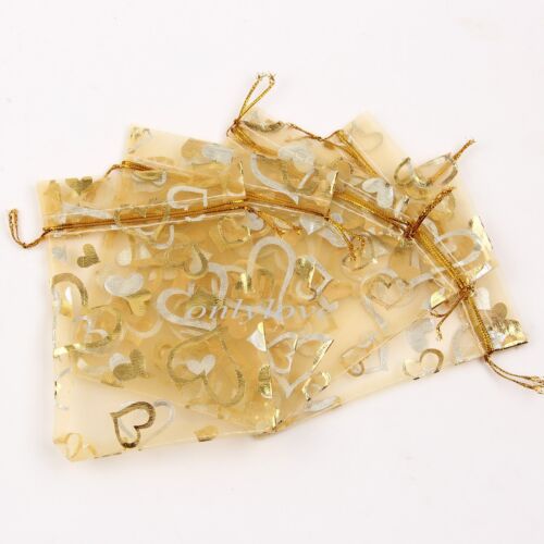 25/100 Organza Gift Bags Mixed Pouches Wedding Favour Candy Jewelry Bags Decor - Zdjęcie 18 z 23