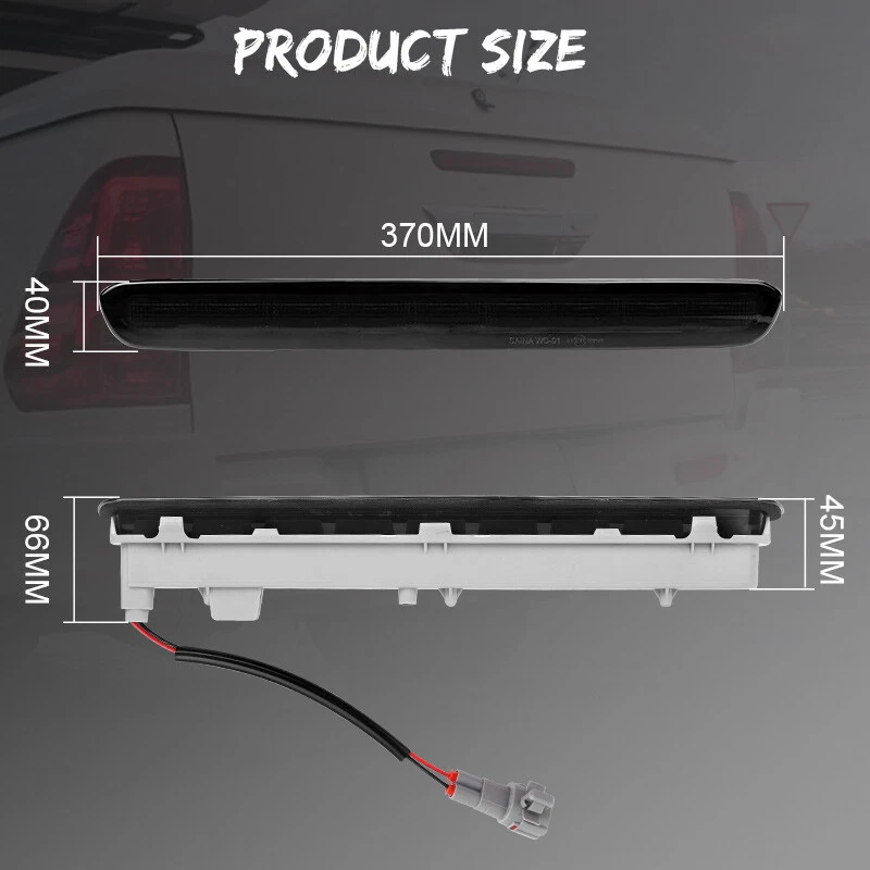 Smoke LED Tailgate Third Brake Light For Toyota Hilux Revo 2015 2016 2017 2018 - Image 4 of 4