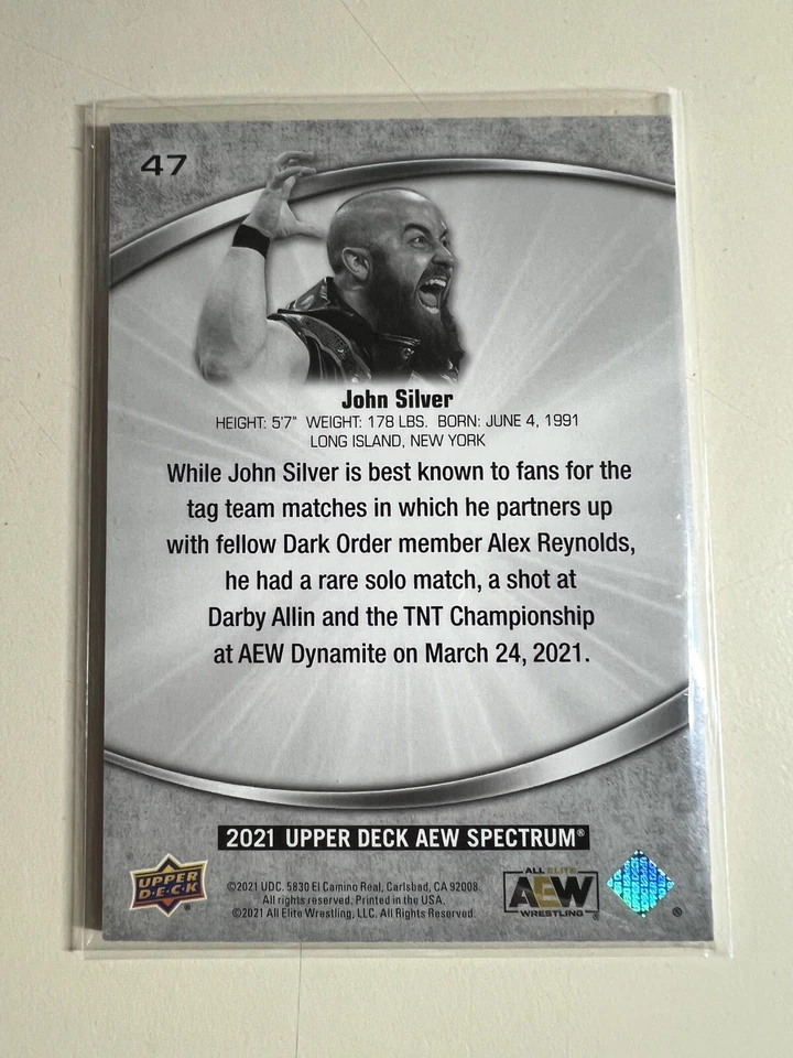 2021 Upper Deck AEW Spectrum John Silver #47 - Image 2 of 2
