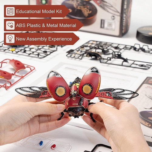 ROBOTIME Scout Beetle Hágalo usted mismo Móvil 3D Rompecabezas Serie Steampunk Regalo para Niño Adulto - Imagen 10 de 12