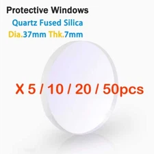 Lot Of Quartz Lens1064nm 37x7mm Protective Windows Fused Silica for Fiber Laser