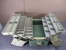 Vtg Plano 8600 Fishing Tackle Box w/ 6 Storage Tray Organizer  Large Bottom