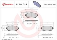 Brembo Bremsbelagsatz, Scheibenbremse P 59 028 FüR Opel Pontiac Chevrolet