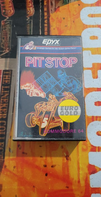 Pit Stop (Epyx 1986) Commodore 64 (Tape, Manual, Box) works 8-bit classic C64