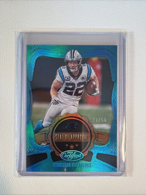 2020 Panini Certified - Seal of Approval Christian McCaffrey #SA-CM Teal /50