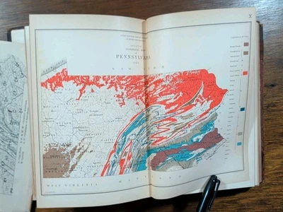 1885 Pennsylvania Geological Atlas 67 Counties Maps J.P.Lesley  - Image 1 of 4