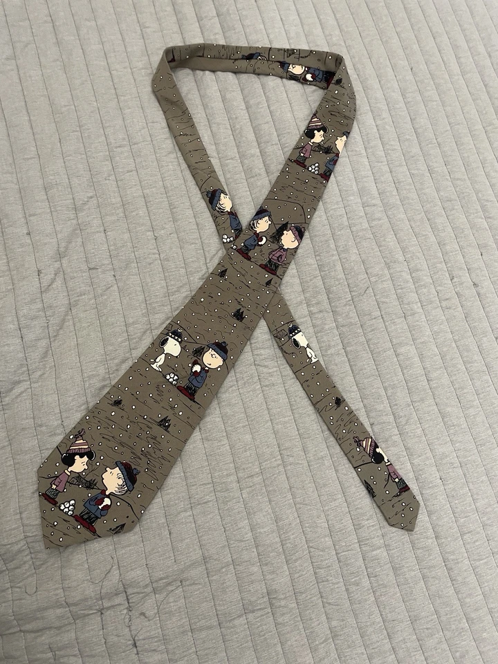 Corbata de cuello vintage 1958 para hombre Snoopy invierno/navidad cacahuetes Foto 2 de 4