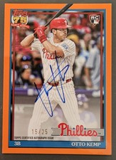 2026 Topps Series 1 Orange 15/25 1991 Otto Kemp RC On Card Autograph 
