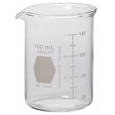 12pk Kimax 150 mL Low Form Beaker Borosilicate Glass 5.07 fl oz A type I US Stk
