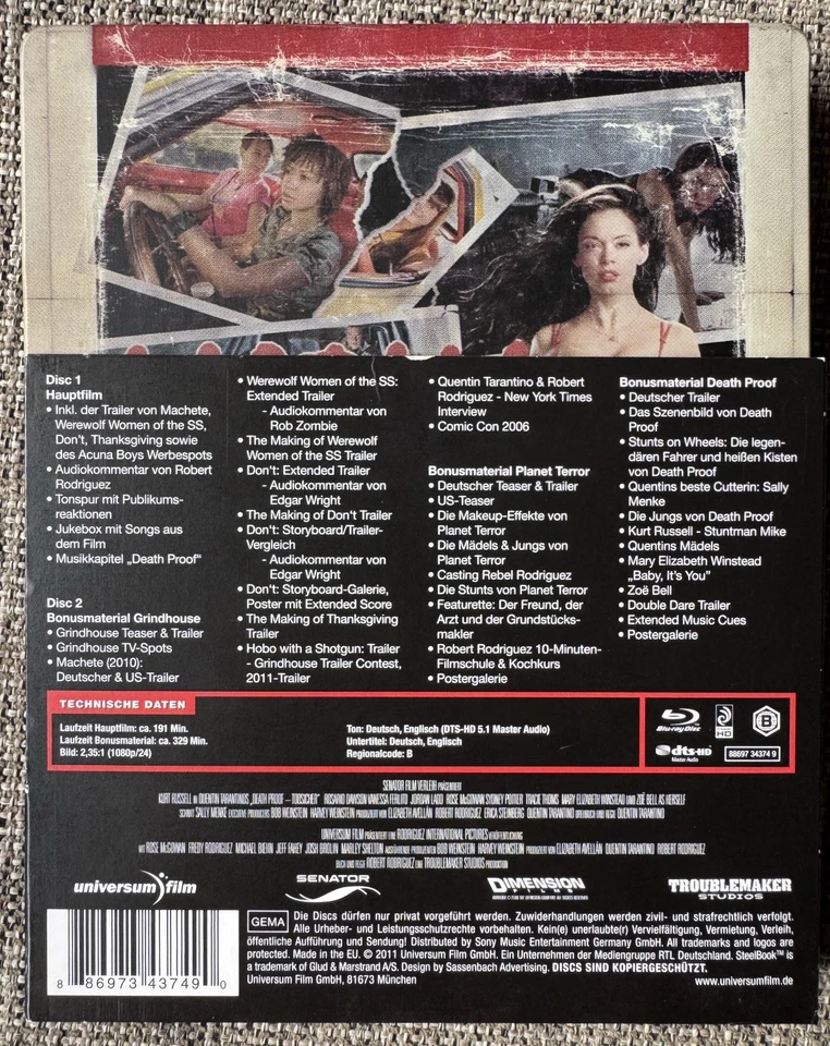 Grindhouse: Death Proof/Planet Terror (German Steelbook) [Blu-ray] - image 4 of 4