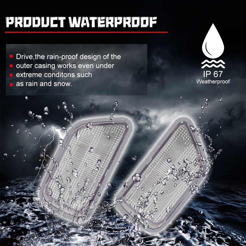 2PCS Clear Lens Rear Bumper Side Marker Light Lamps For 1997-2001 Honda CR-V CRV