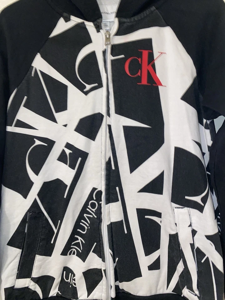 Calvin Klein Jeans Jogging SetBoys Blackwhir Red Full Zip Size L 14/16 - Image 3 of 4