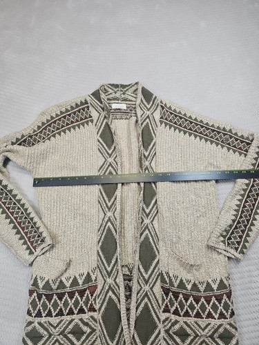 Maglione donna marca Lucky cardigan grande aperto davanti tasche azteche - Foto 5 di 8