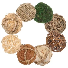 8 Pcs Vase Fillers for Centerpiece Rattan Balls Ornaments Decorative Objects
