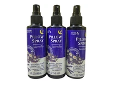 3 PACK Lavender Pillow Spray Mist w/ Melatonin & Essential Oils 5oz ea. New