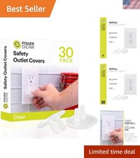 30-Pack Child Safety Electrical Outlet Covers - Tamper-Resistant Plug Protectors