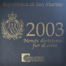 [#1182946] San Marino, Euro-Set, 2003, Rome, 1 cent to 5 euro, MS