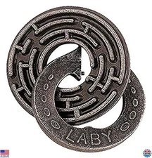 Cast Laby Puzzle 3D Brain Teaser Game by Hanayama - Challenging Metal Puzzle Toy