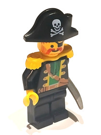 LEGO Minifigure Pirate Ship Captain Red Beard W/Sword Vintage
