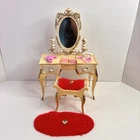 Barbie Doll 1963 Vintage Susy Goose Vanity w/ Mirror Bench Rug Phone Accessories