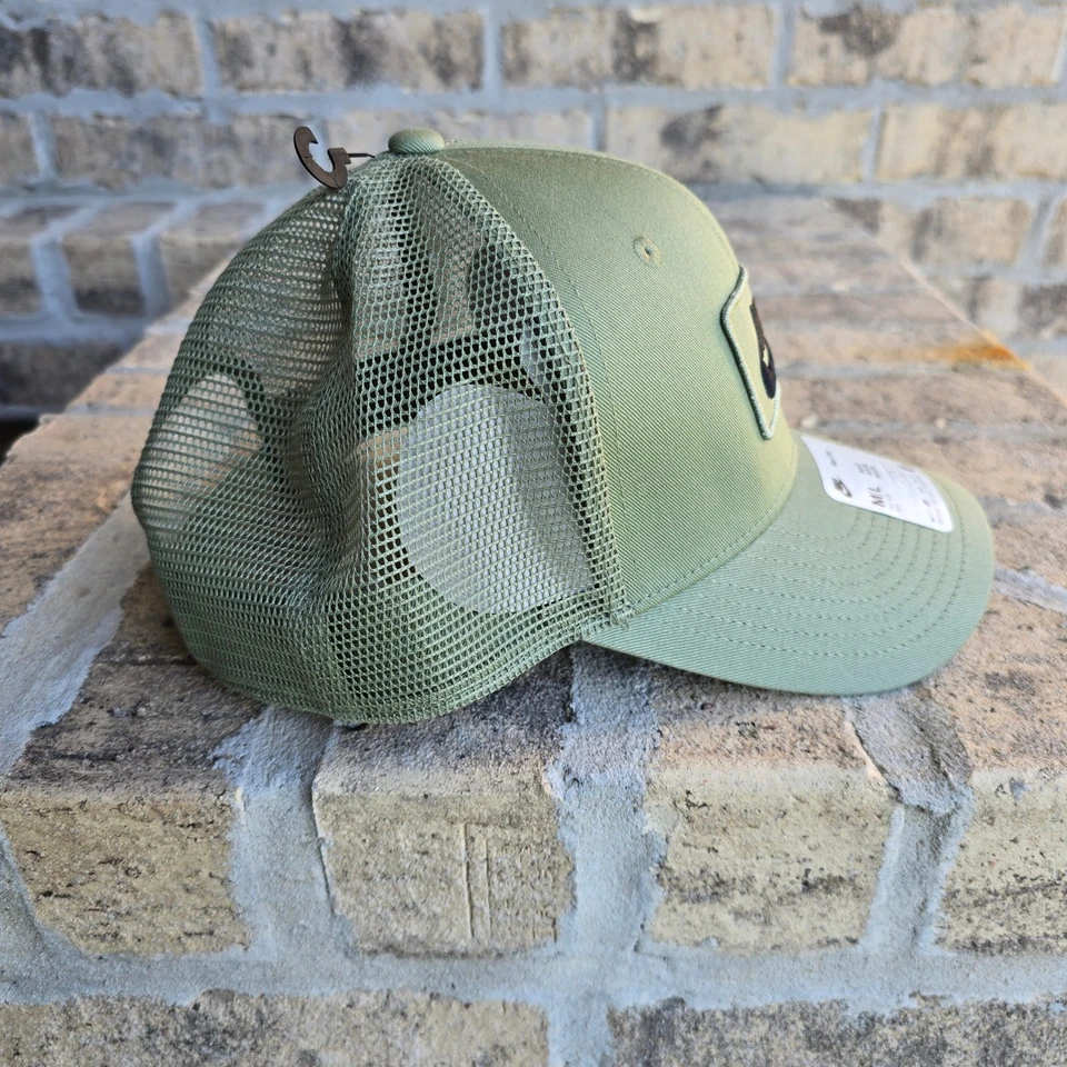 Nike Rise Cap Men's M/L Olive Green Trucker Hat Adjustable Mesh Back - Image 3 of 4
