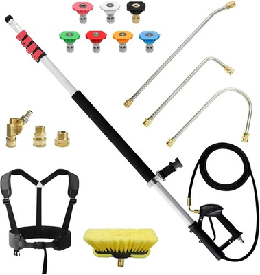 #ad 24 FT Telescoping Pressure Washer Wand with Pressure Washer Extension WandBrush $184.99