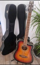 Stagg Electro-Acoustic Bass Guitar Cutaway Hollow Body, 4-String, Oak Colour
