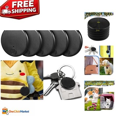 Portable GPS Tracker: 5-Pack Smart Item Finder with Sound & Waterproof Design