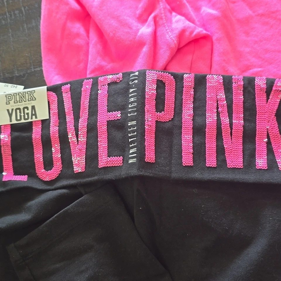 Conjunto de leggings Victoria Secret rosa neón Foto 4 de 4