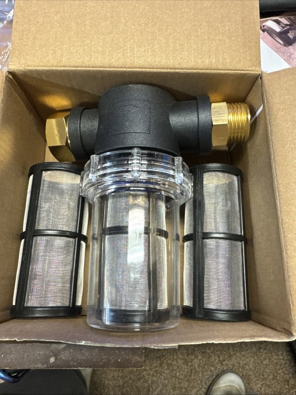 Garden Hose Filter with 2 Extra Mesh Screens for Pressure Washer Washer Sediment