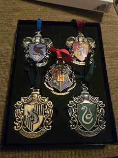Harry Potter The Noble Collection House Ornaments Christmas Heavy Metal Limited