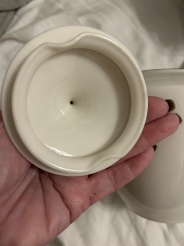 Montclair Teekanne & Deckel von Lenox Elfenbein Fine China gebändert mit Platin 6,5 Zoll - Bild 8 von 11